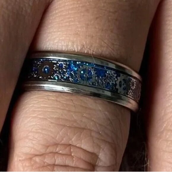 8mm Stainless Steel Gear Ring - Picture 1 of 3